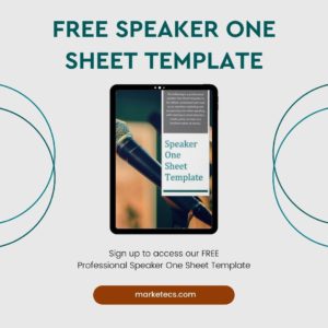 Speaker One Sheet Template