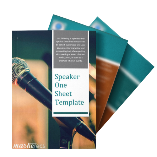 Speaker one sheet template