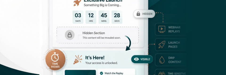 GHL Website timers | time delay offers